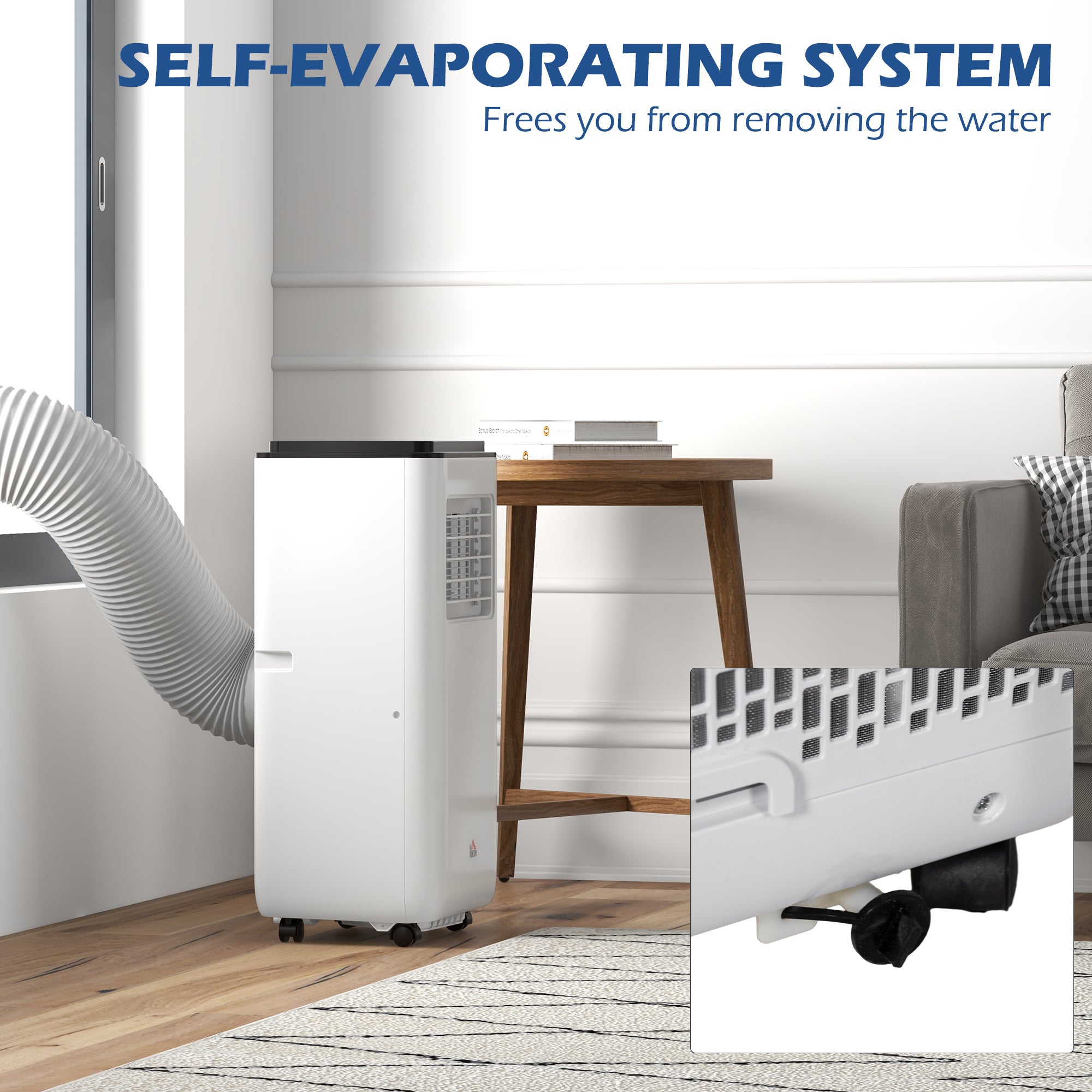10000 BTU Portable Air Conditioner for Rooms Up to 440 Sq. Ft., 3-in-1 AC Unit with Cooling Fan, Dehumidifier, Auto, Sleep & Remote, 24H Timer On/Off, Window Installation Kit, White