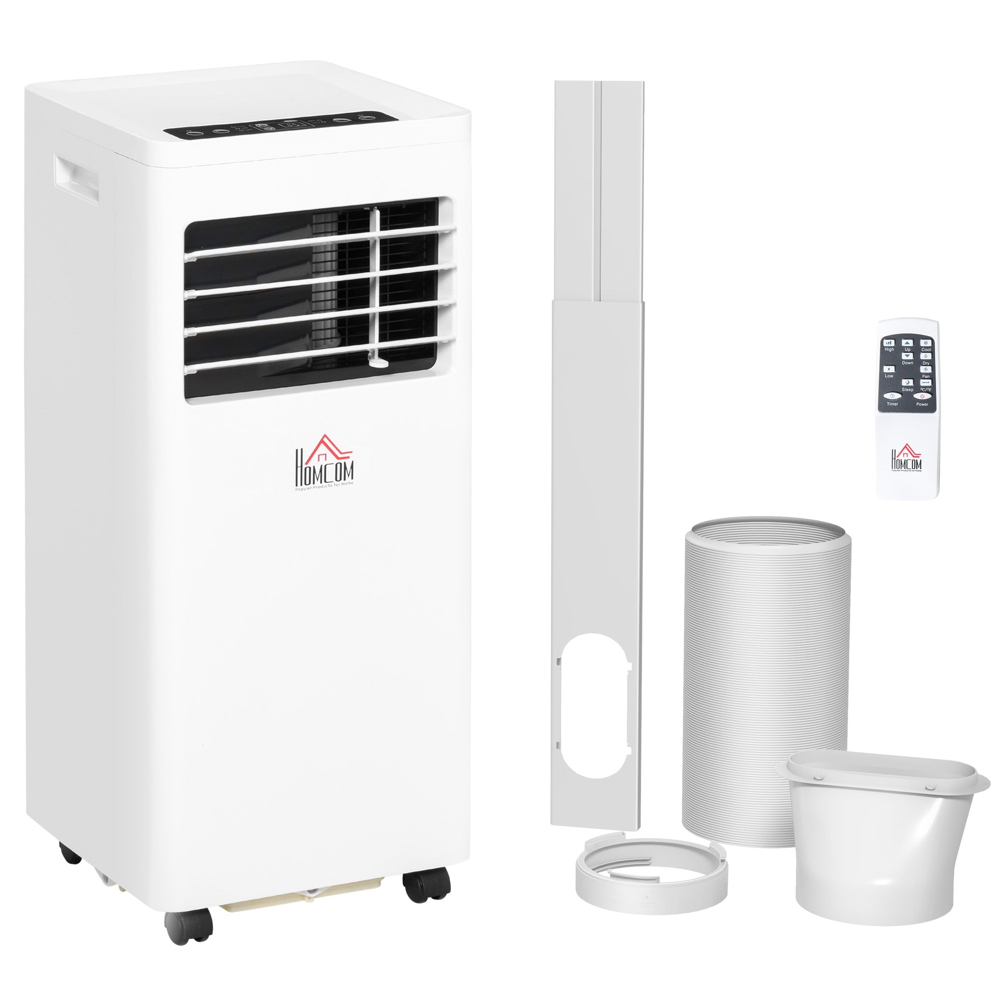 Portable Air Conditioner 9000 BTU, 4-in-1 Cooling, Dehumidifier, Fan, Sleep Mode, Air Conditioning Unit with Digital Display & Remote Control, 24H Timer, Window Venting Kit, for Room up to 28㎡