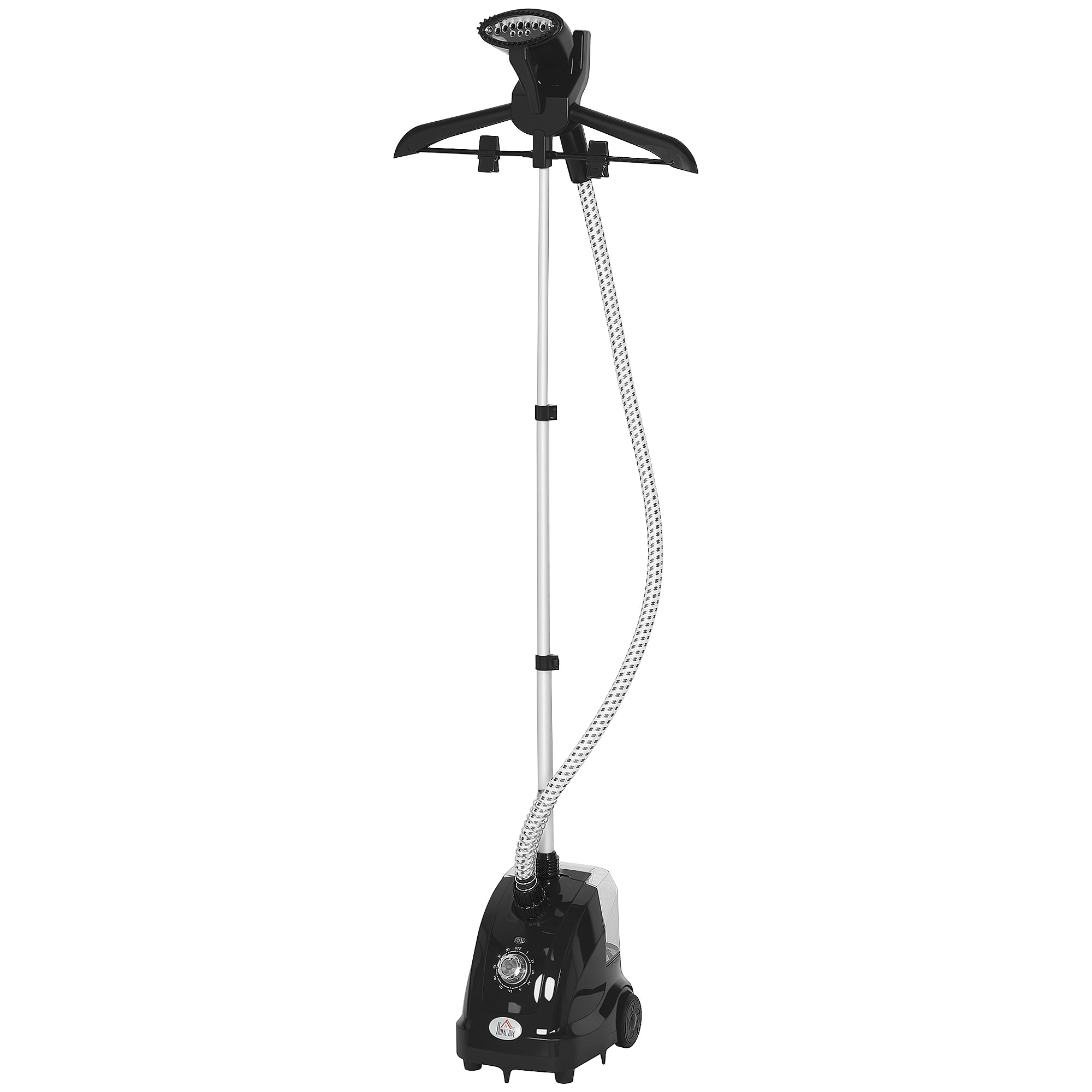 Clothes Steamer, Fabric Garment Steamer for Hanging, with Adjustable Telescopic Pole 41-110 cm, 1.4L, 1950W, 11 Level Steam Adjustment, Black