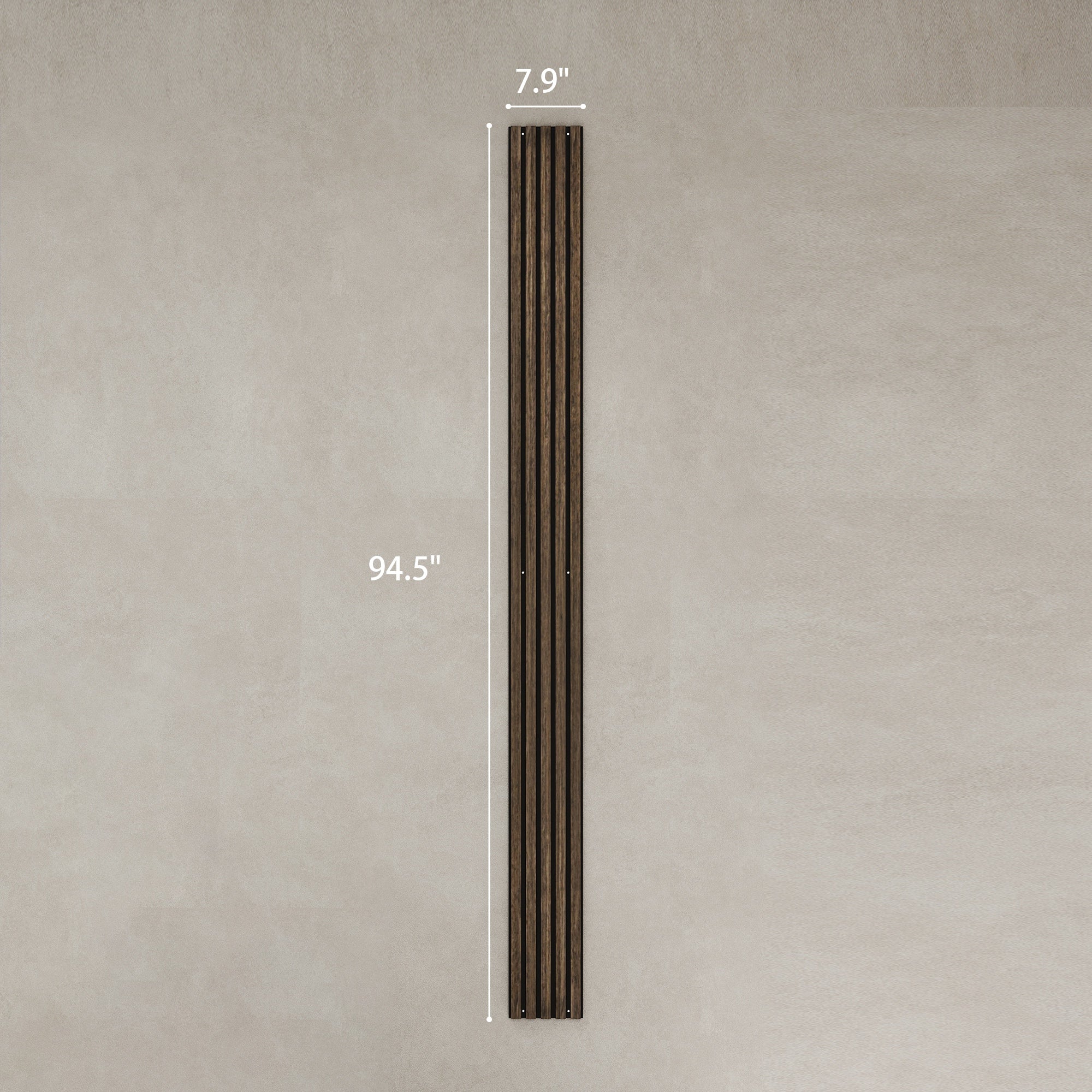 95 x 8 Inches 3D Faux Wood Wall Panels, 4 Pack Acoustic Panels, Sound Absorbing and Proof Slat Wall For Interior Wall Decor, Home, Office, Studio, Walnut