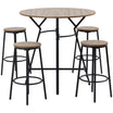 5 Piece Bar Table and Chairs Set Space Saving Dining Table & 4 Stools