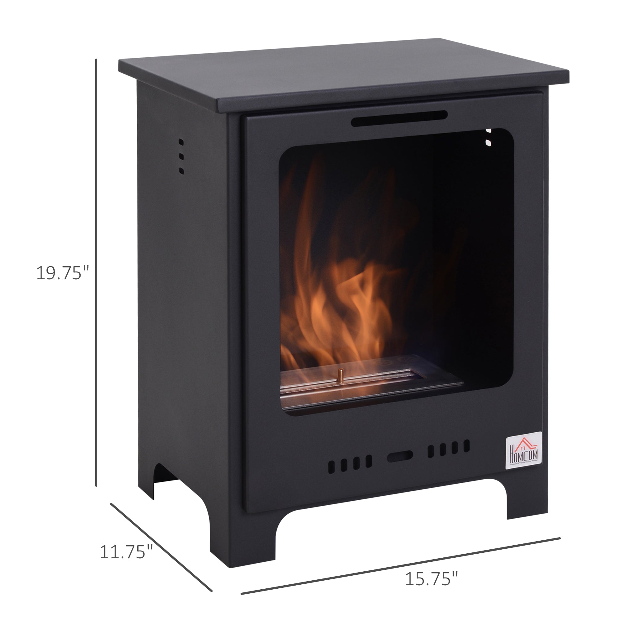 Ethanol Fireplace Freestanding Fireplace Stove 0.25 Gal Burns up to 3 Hours