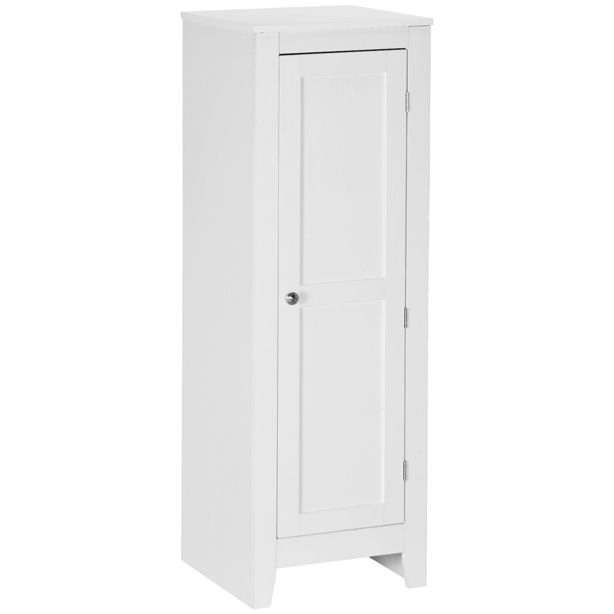 HOMCOM 47.6" Kitchen Pantry, Small Storage Cabinet with Door and Shelves, Kitchen Cabinet for Dining Room, White