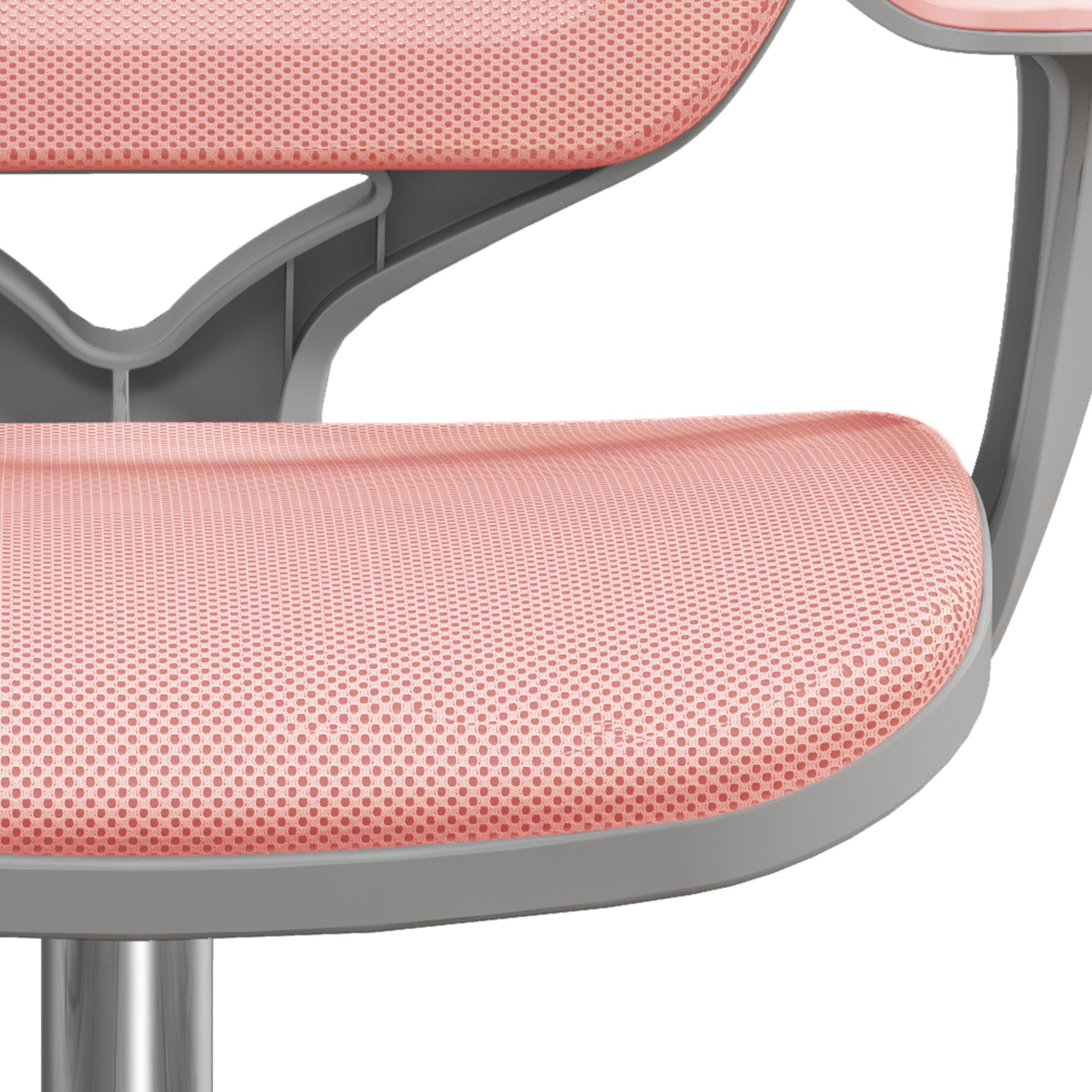 Vinsetto Robust Chair, Small Mesh Computer Desk Chair with Adjustable Height, Swivel Security Castors, Mid Back, for Robust - Pink