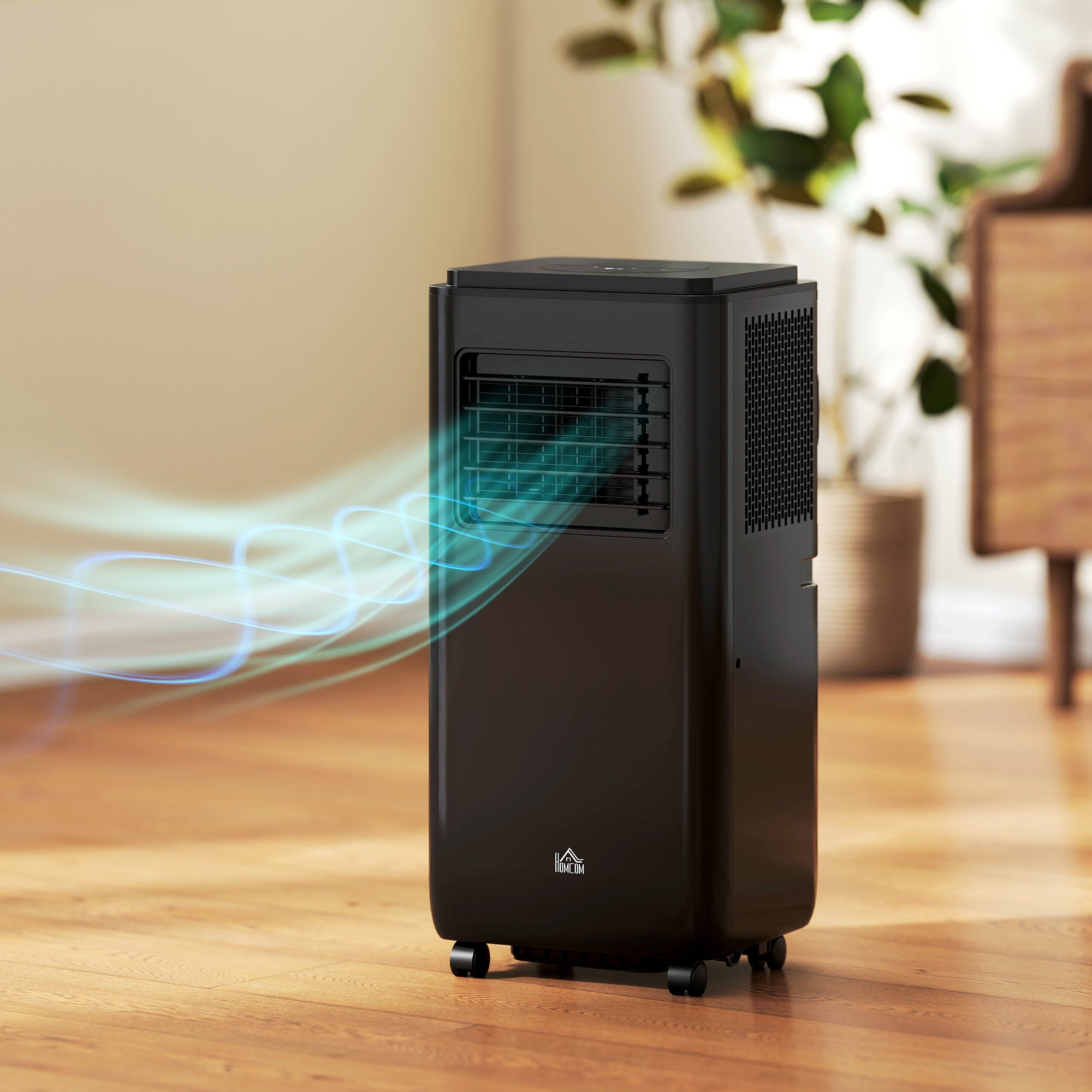 10000BTU Portable Air Conditioner for Rooms Up to 345 Sq.Ft., 3-in-1 AC Unit with Cooling Fan, Dehumidifier, Auto, Sleep & Remote, 24H Timer, Window Installation Kit, Black