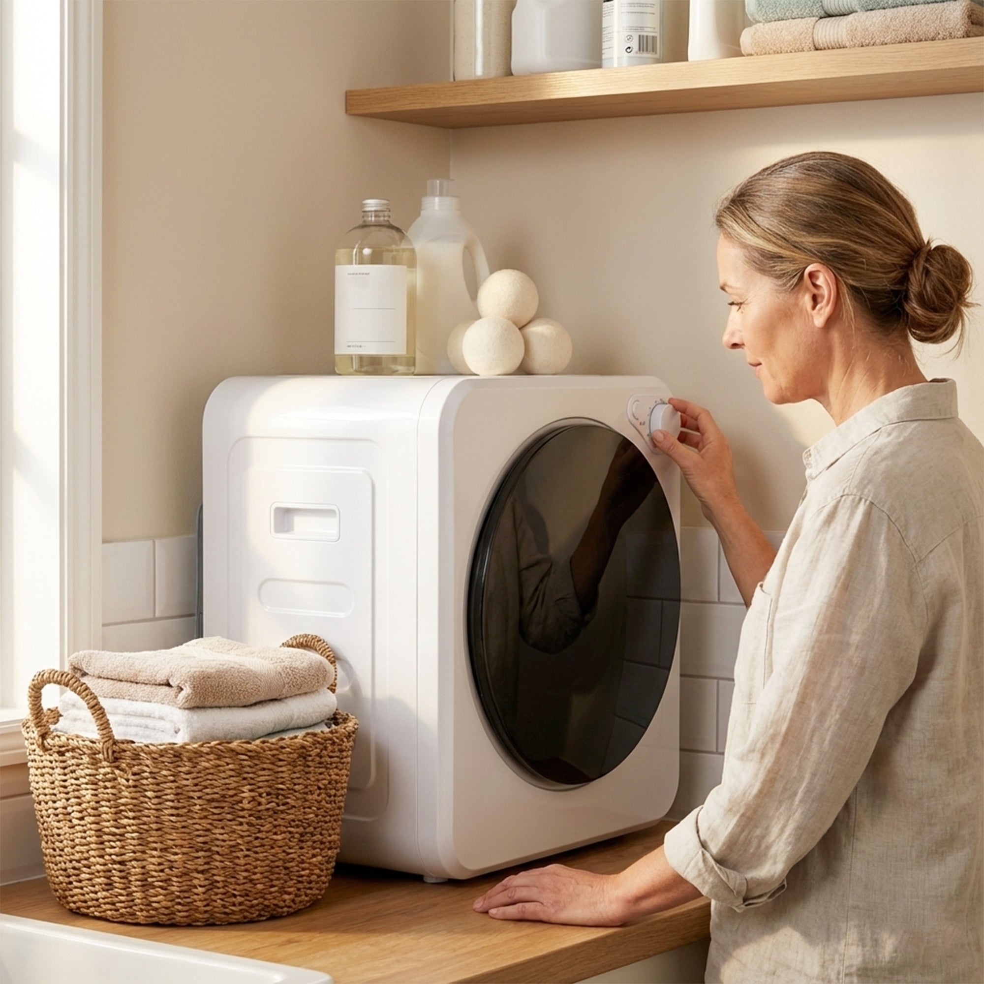 Portable Clothes Dryer, 4kg Wet Laundry/2.5kg Dry Capacity Front Load Laundry Dryer with 2 Power Modes, 400W/800W, 240V Compact Drying Machine for Apartments, RVs, Home, White