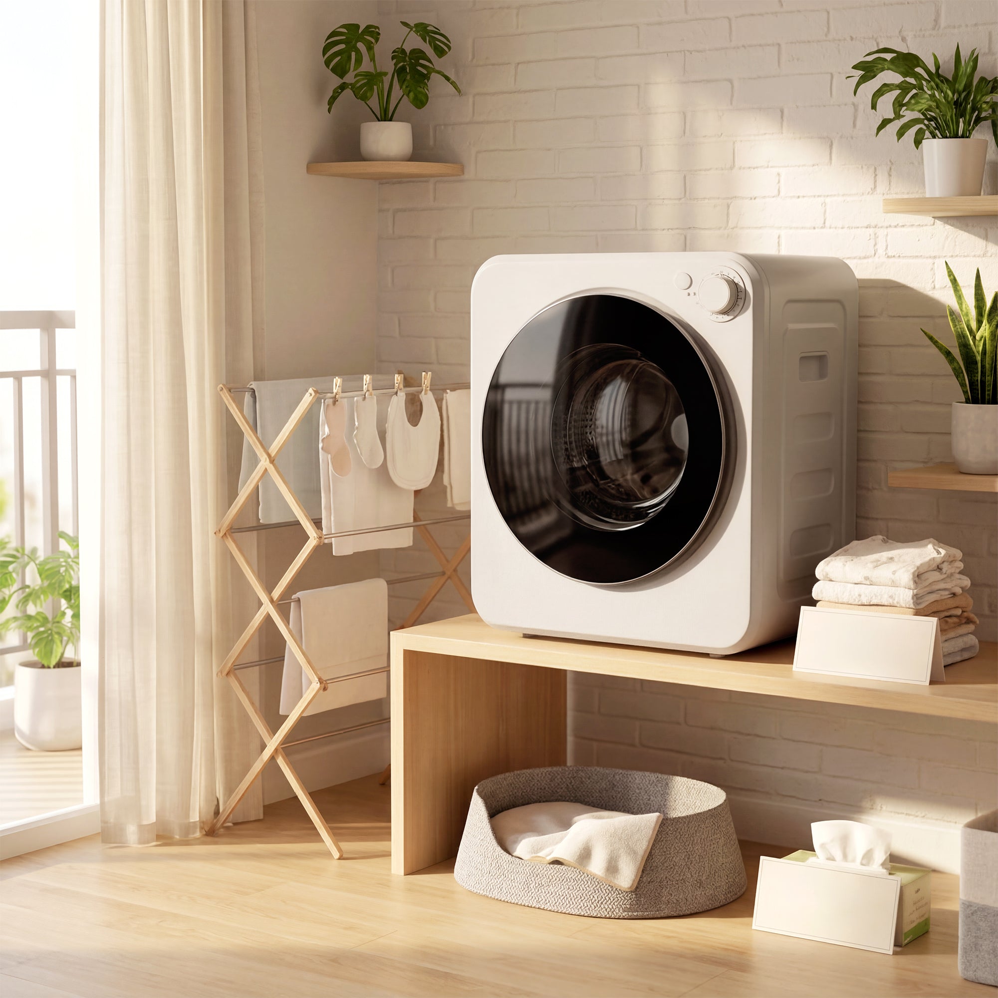 Portable Clothes Dryer, 4kg Wet Laundry/2.5kg Dry Capacity Front Load Laundry Dryer with 2 Power Modes, 400W/800W, 240V Compact Drying Machine for Apartments, RVs, Home, White