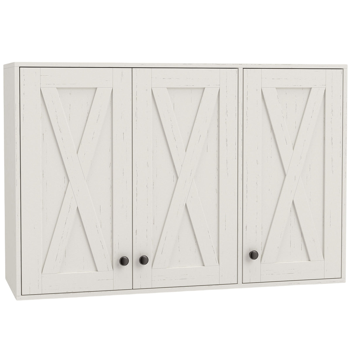 Bathroom Wall Cabinet, Modern Medicine Cabinet Wall Mounted, Over The Toilet Space Saver with 3 Doors Storage and Adjustable Shelves for Toilet Bathroom Restroom, White