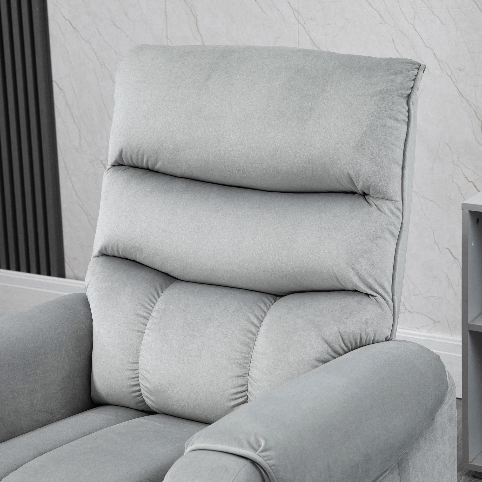HOMCOM Power Lift Recliner for Elderly with 8 Vibration Points, Reclining Chair with Remote, Side Pockets and Footrest, Grey