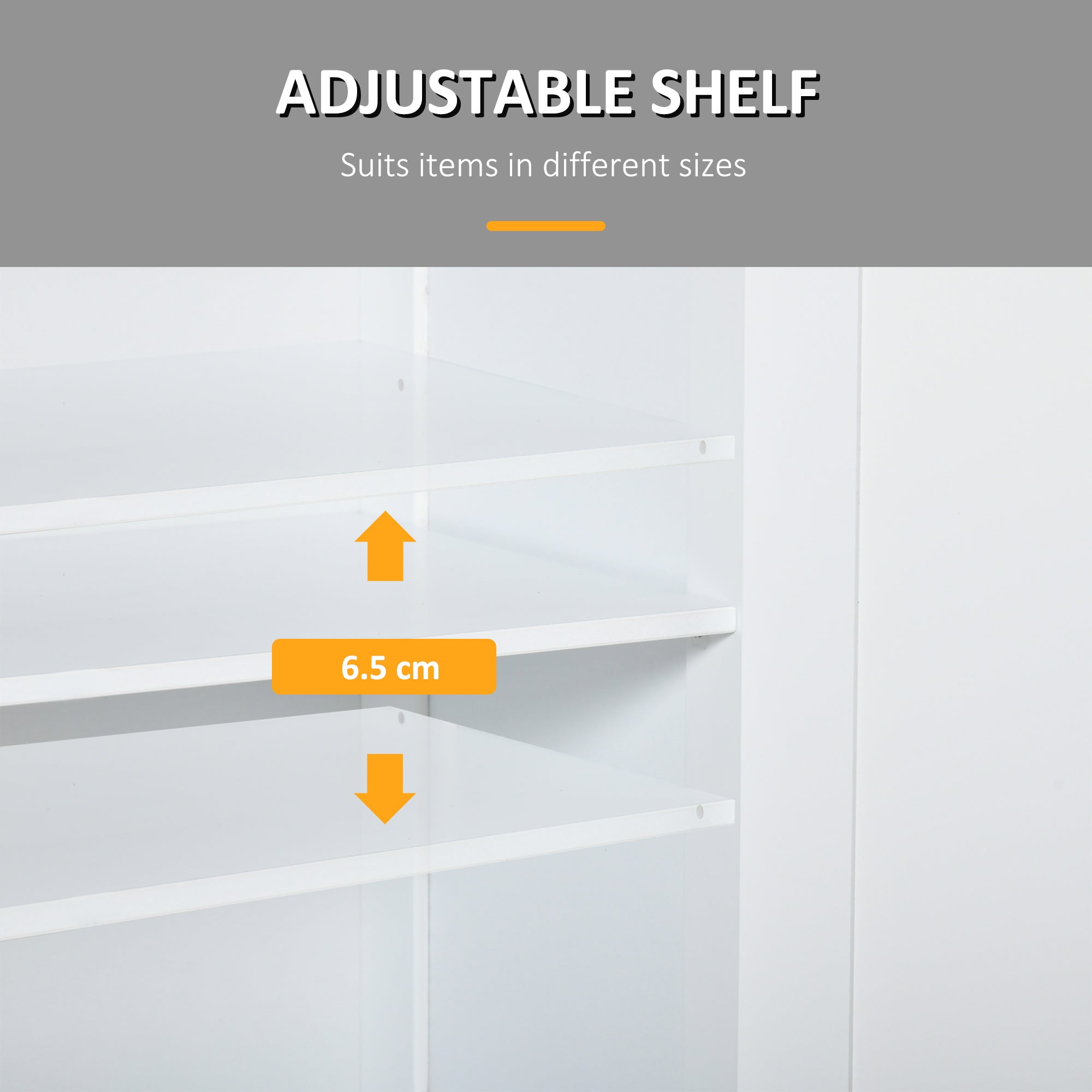 kleankin Bathroom Storage Cabinet, Floor Cabinet with 2 Doors, 2 Drawers, Adjustable Shelf for Washroom, White