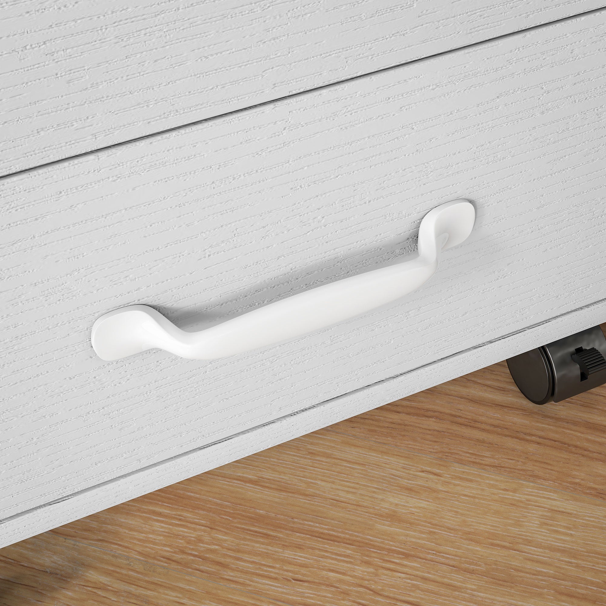 HOMCOM Mobile Filing Cabinet with 3 Drawers, Under Desk File Cabinet, White