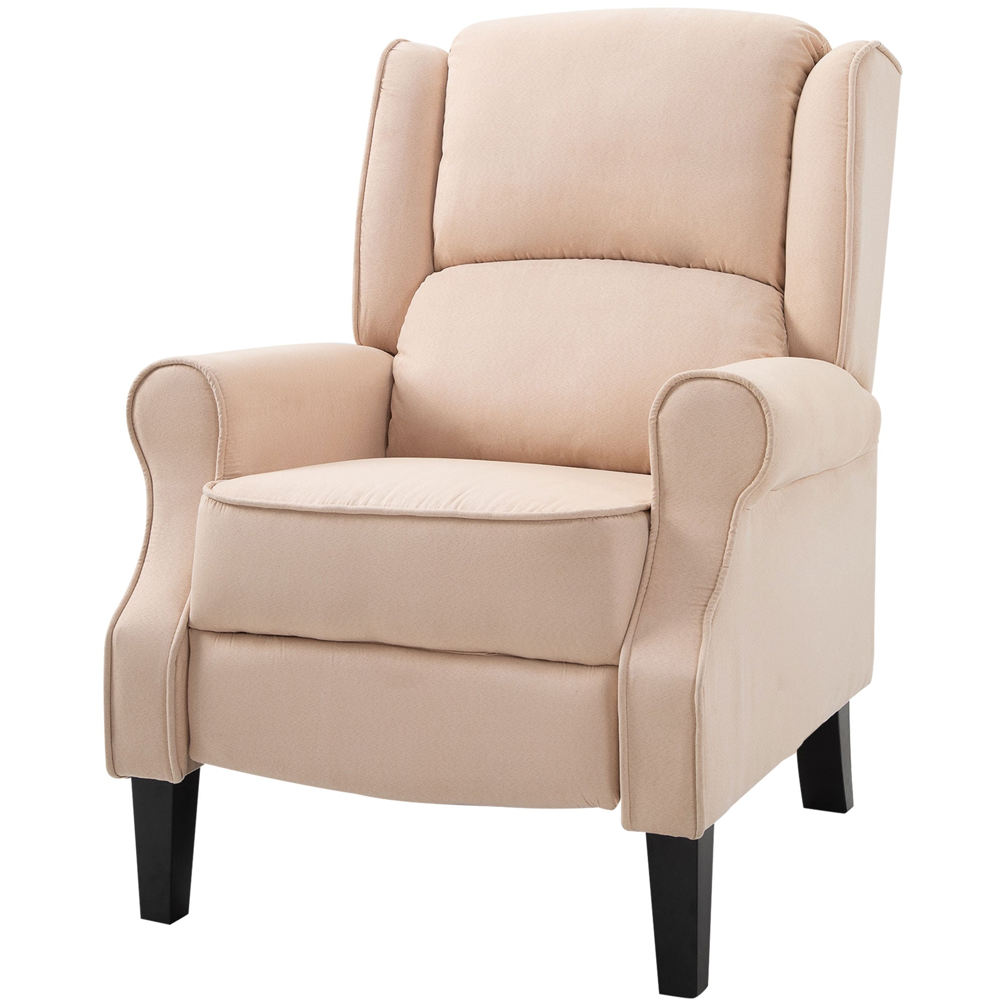 Recliner Chair for Living Room, Wingback Single Sofa with Vibration Massage, Heat, Push Back, Cream White