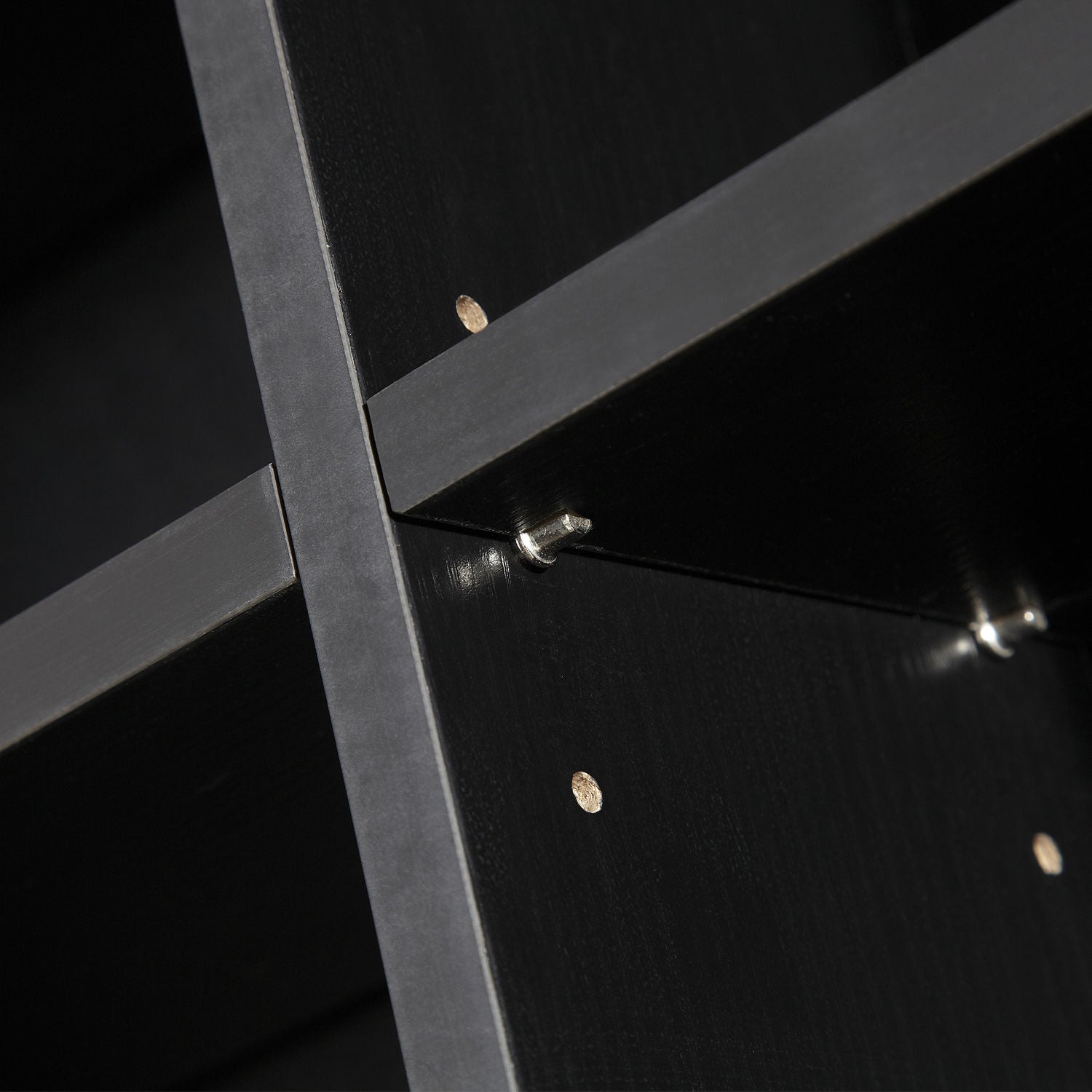 1116 CD/ 528 DVD Storage Unit, Media Storage Shelf, Wooden Display Unit with Adjustable Shelves, 102 x 195 cm, Black