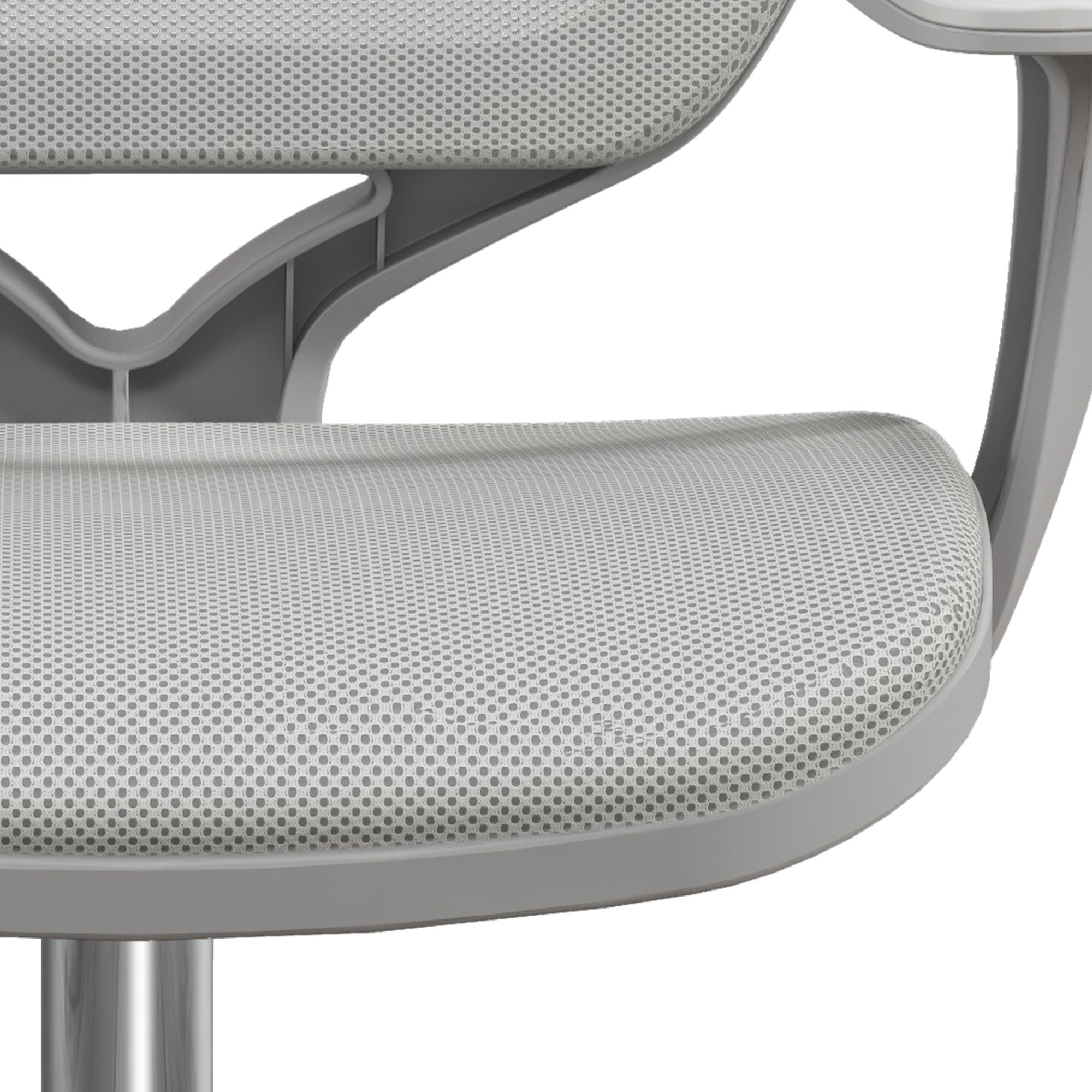 Vinsetto Robust Chair, Small Mesh Computer Desk Chair with Adjustable Height, Swivel Security Castors, Mid Back, for Robust - Grey