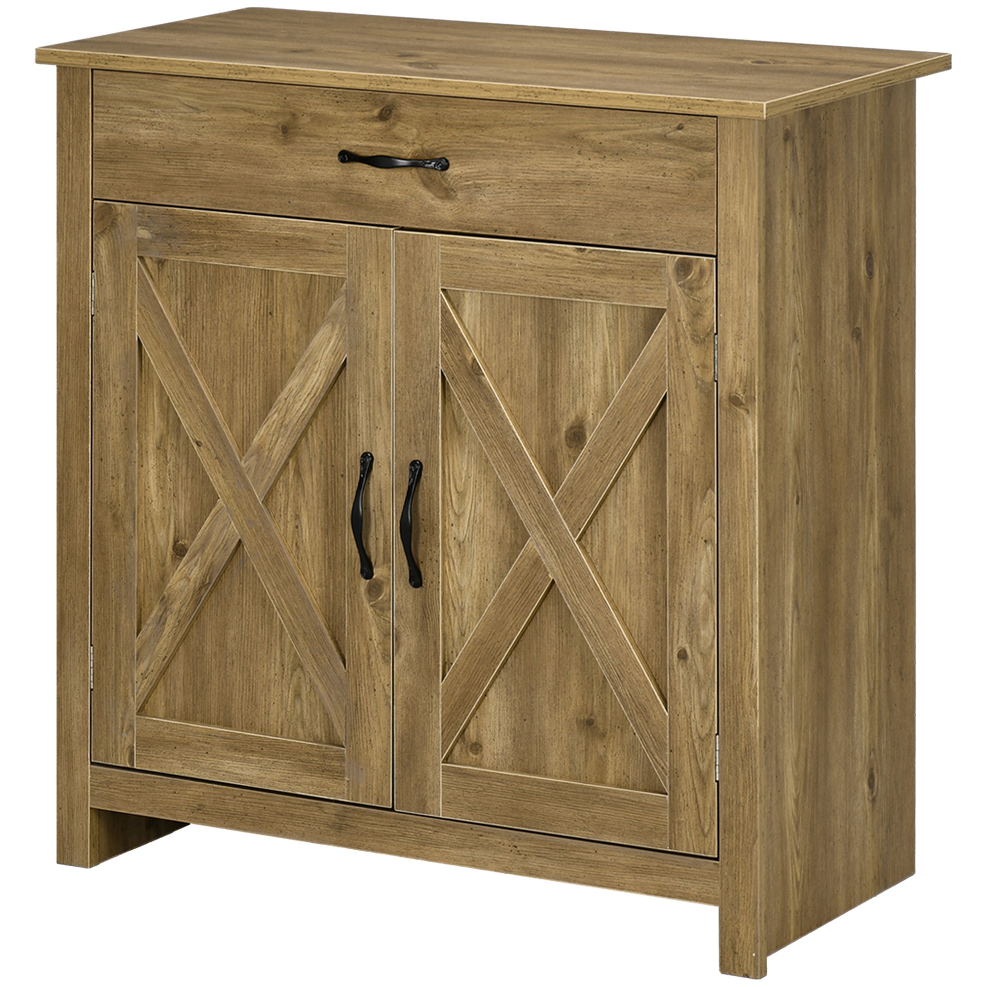 Farmhouse Barn Door Sideboard Buffet Accent Storage Cabinet Coffee Bar TV Table