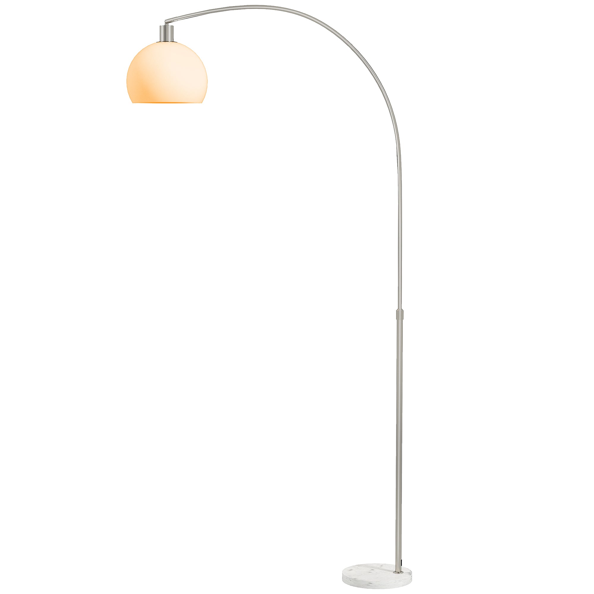 Floor Lamp for Living Room, Modern Standing Lamp with Shade & Foot Switch, Minimalist Tall Pole Lampshade for Bedroom, Office, White