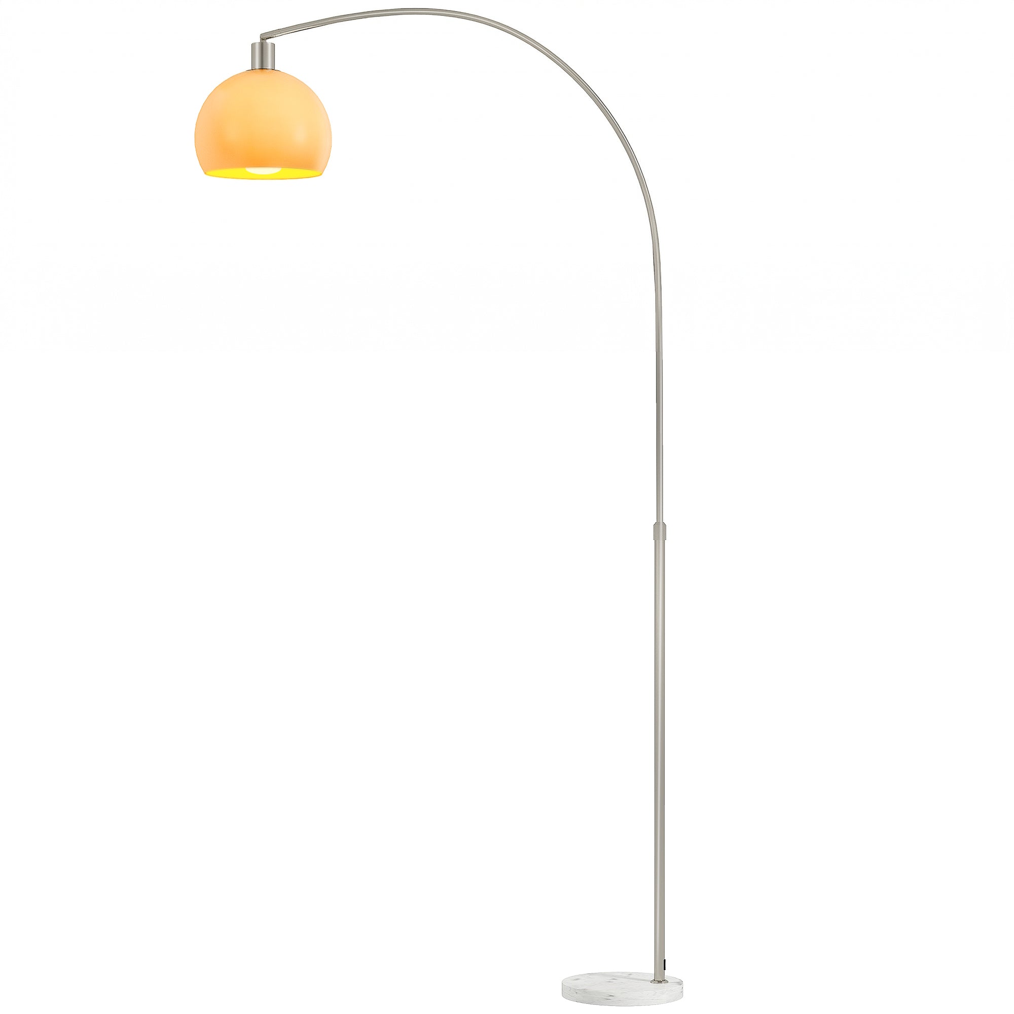 Floor Lamp for Living Room, Modern Standing Lamp with Shade & Foot Switch, Minimalist Tall Pole Lampshade for Bedroom, Office, White