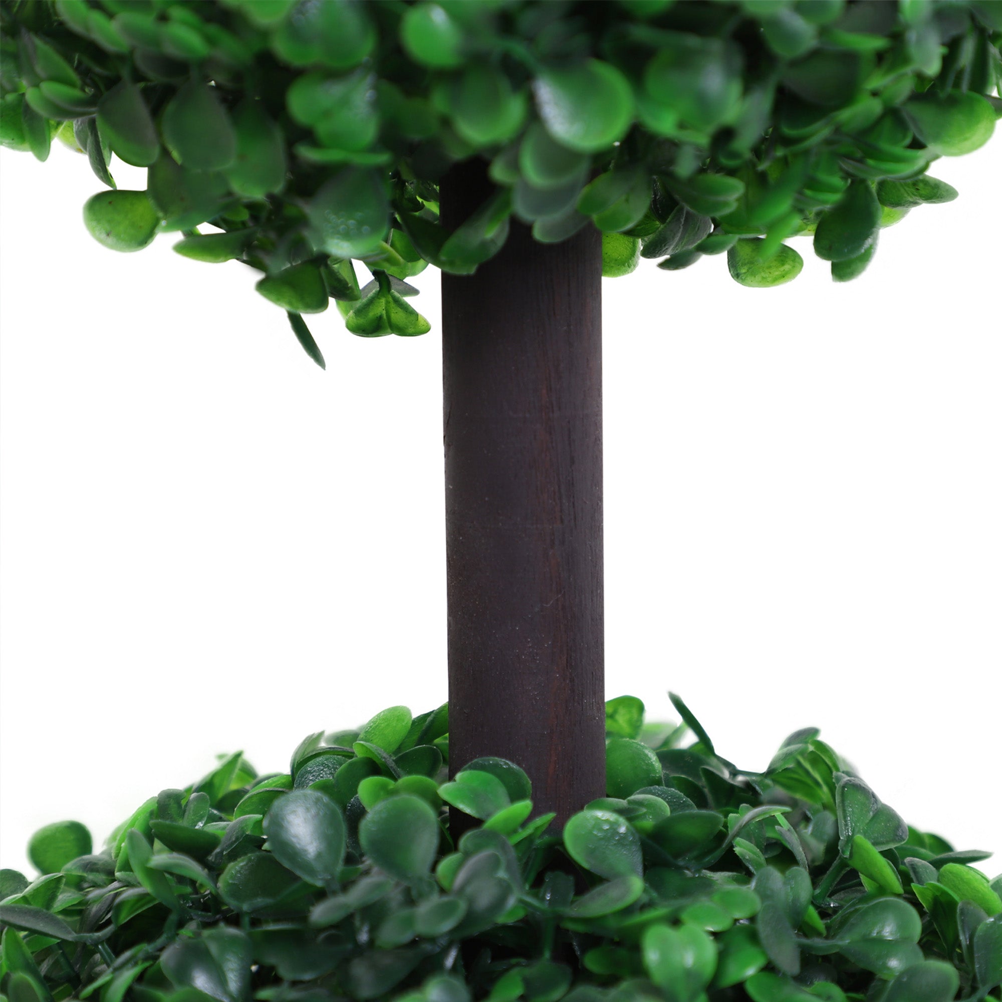 Artificial Boxwood Topiary Tree Set of 2, 44.1" Faux Boxwood Ball Tree in Pot, Fake Plant for Outdoor Indoor Home Office Decor, Green
