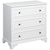 HOMCOM 3-Drawer Dresser Tower Storage Cabinet, Chest of Drawers for Bedroom, Hallway, Living Room and Bathroom, White