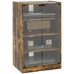 4-Tier Media Cabinet Stand w/ Adjustable Shelves & Cable Management, Rustic Brown - HOMCOM